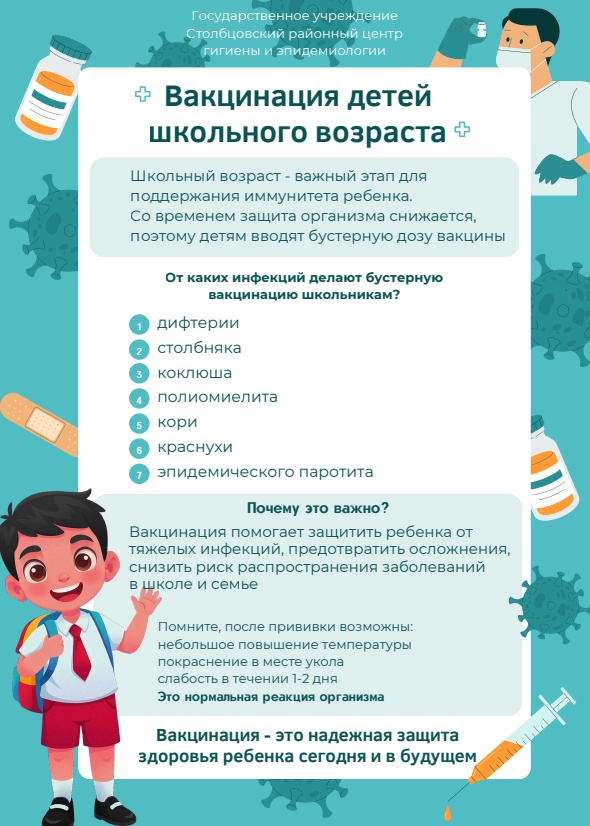 Вакцинация детей школьного возраста